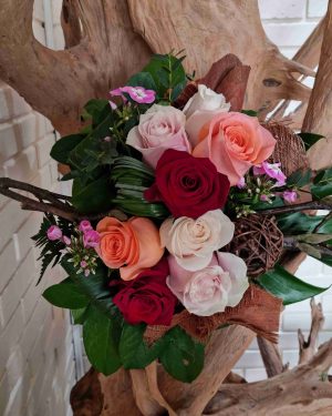 Bouquet moderne multi-roses